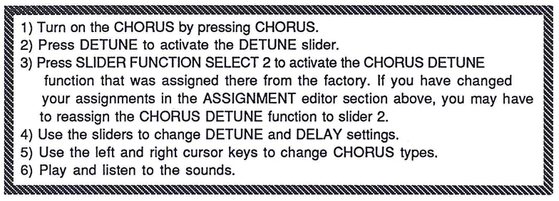 Boxed instructions for operating CHORUS editor