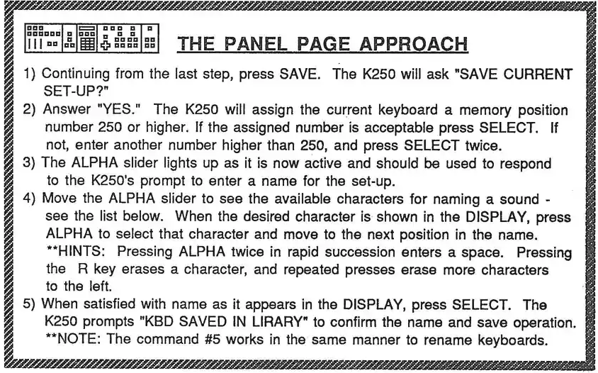 ALPHA slider position indicator
